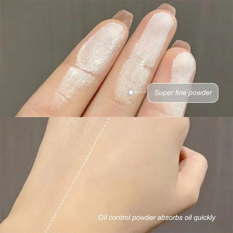 Pressed Powder Transparent White Brighten Oil Control Concealer Lasting Natural Face Makeup Setting Powder Waterproof Cosmetic 240704