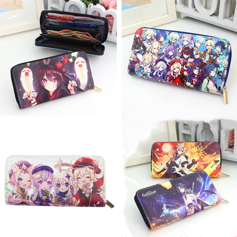 Anime Game Genshin Impact Xiao Hutao PU Leather Multi-Layer Wallets Cosplay Wallet Coin Bag Zipper Purse Gift e1c67 5 646f8