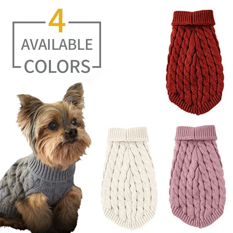 Winter Dog Sweaters Puppy Pet Knitted Soft Warm Clothes Costume Coat Vest Jacket for Small Medium Dogs Cat Accessories Perro