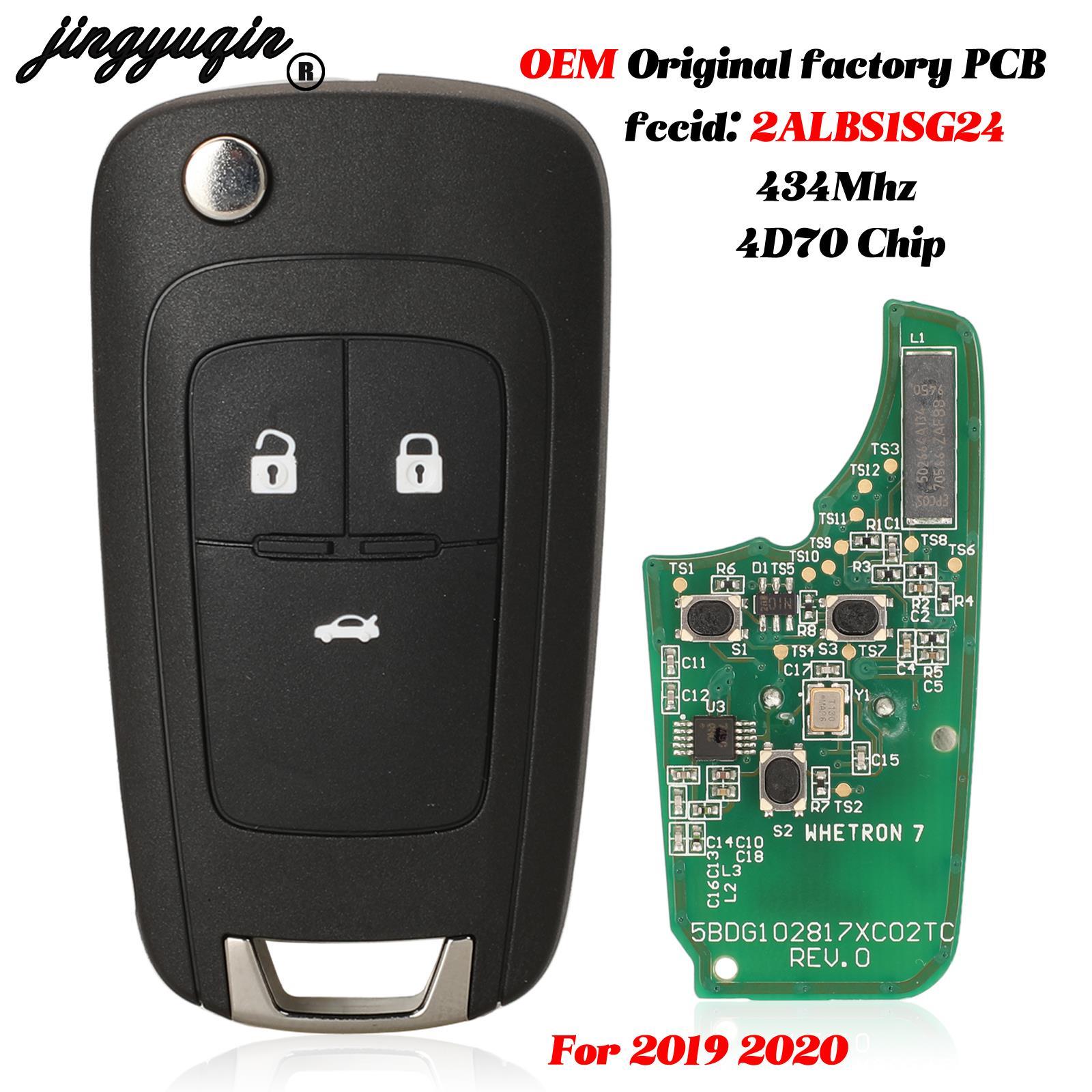 jingyuqin 3 Buttons For Chevrolet Aveo Cavalier 2019 2020 Fit Opel Smart Remote Car Key 434MHz ID70 Chip 2ALBS1SG24 Fob Original e4d86 5 4672d