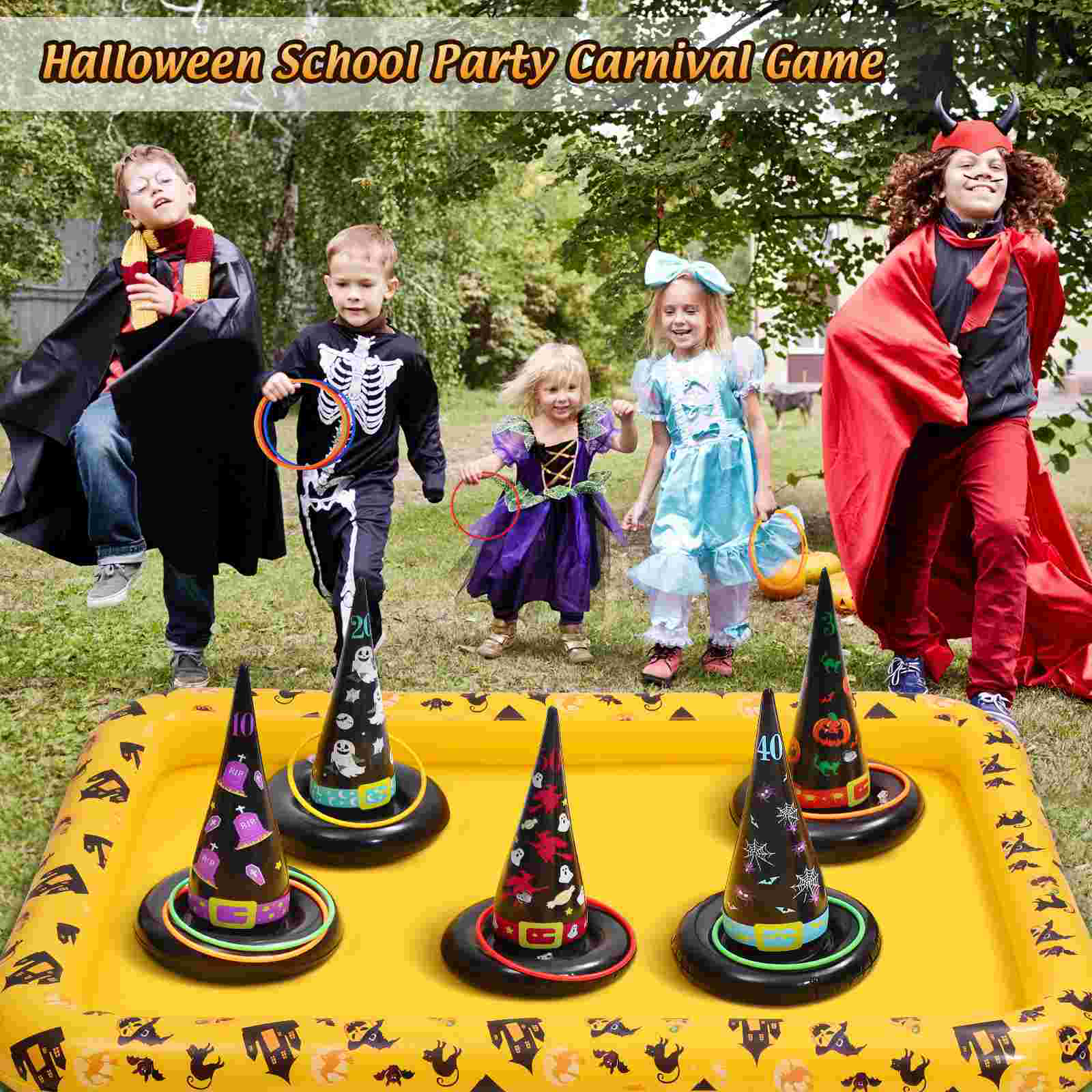 Ring Halloween Games Witch Inflatable Tossing Party Throwing Event Accessories S Fun Thick Gift Entertainment Children Kids