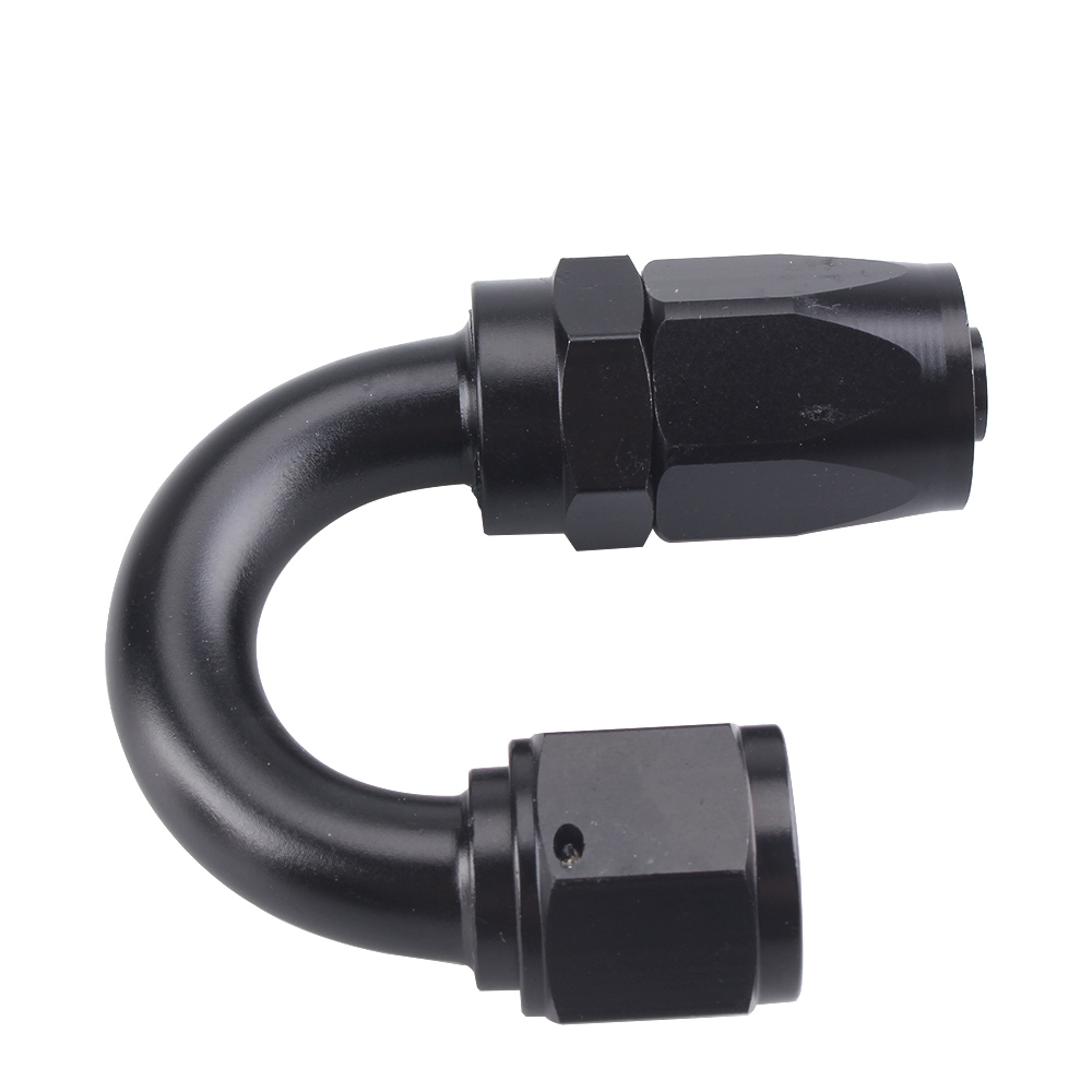 Universal AN4 AN6 AN8 AN10 Straight 45 90 120 180 Degree Oil Fuel Swivel Hose End Fitting Oil Hose End Adaptor Kit Black
