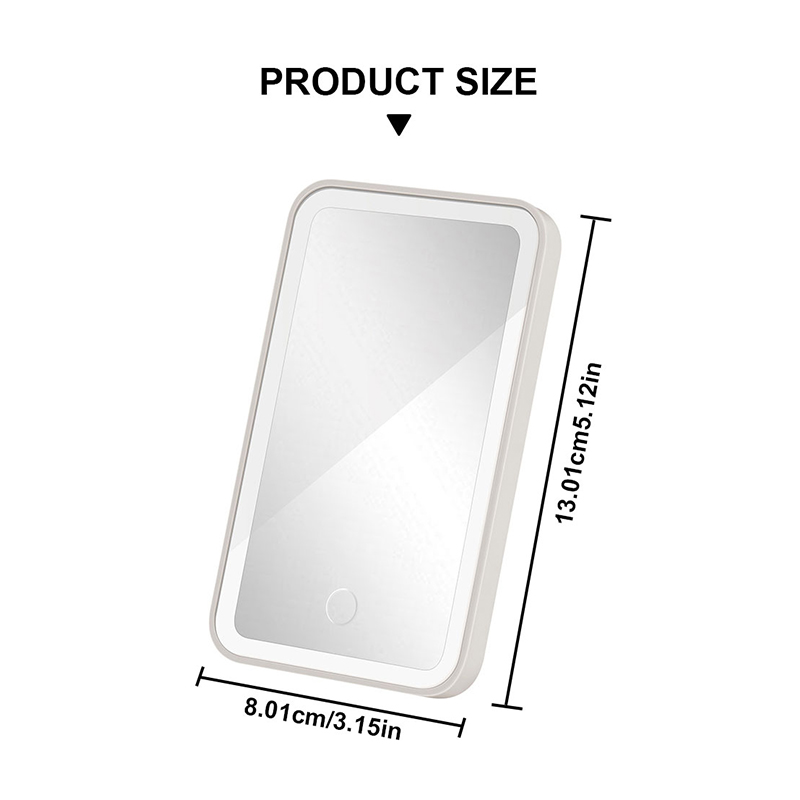 SEAMETAL LED Car Makeup Mirror for Lady Sun Visor Clip Women Make Up Vanity Mirror with Touch Switch Lighting Universal for Car