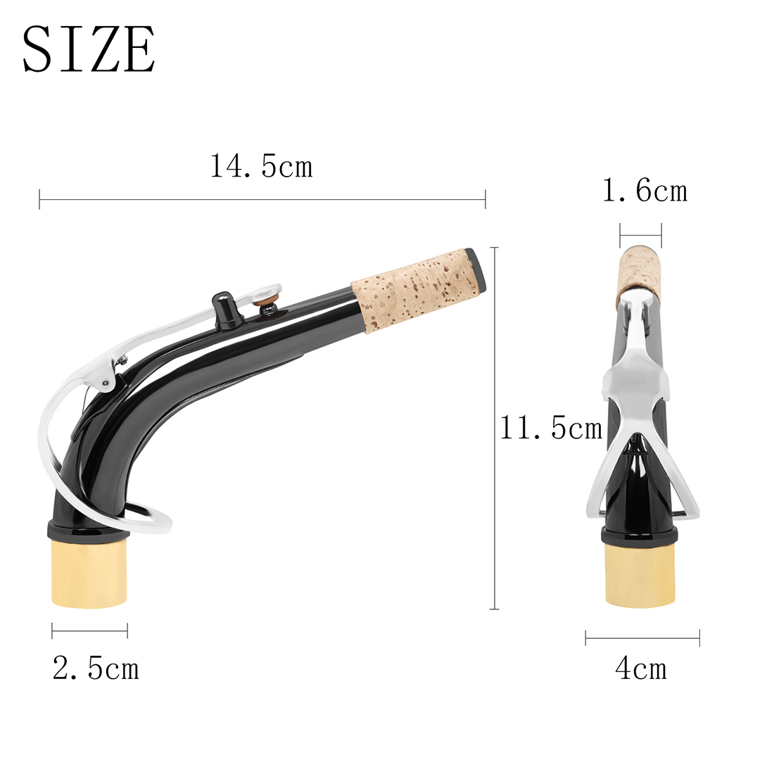 Sax Bent Neck Alto Brass With Black Nickel Plating Golden Sier Sax Necks Saxophone ddmysmile Accessories Musical Instrument Accessories Smile