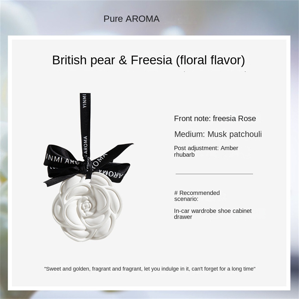 1~10PCS Beautiful White Flower Car Hanging Air Freshener Perfume for Car Styling Fresh Air Purifier Interior Decorations 8d19d 5 ac8a5