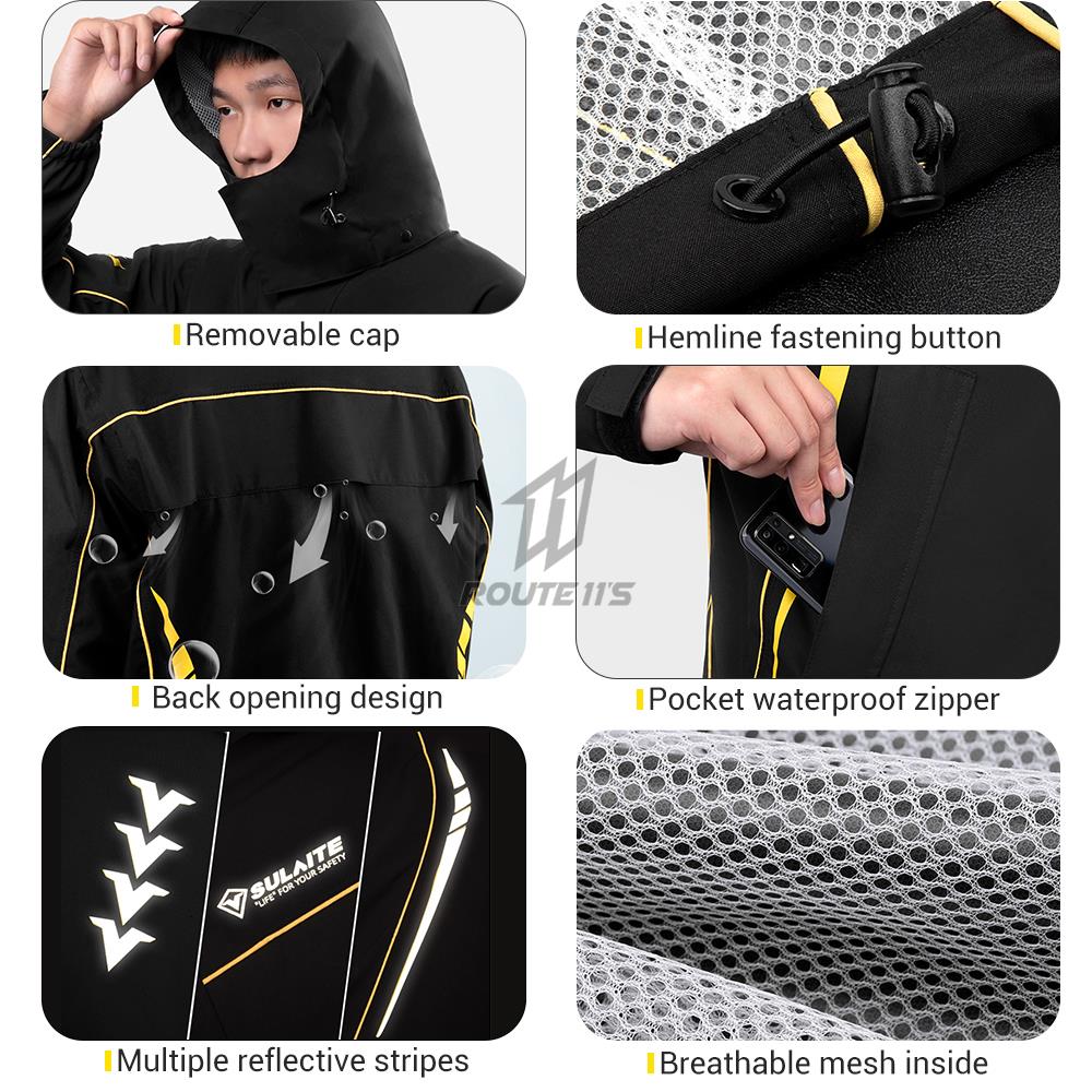 Men Rain Coat Waterproof Motorcycle Rain Cover Suits Motobike Raincoat Jacket Multicolor Split For Motorcyclist Moto Rain Suit