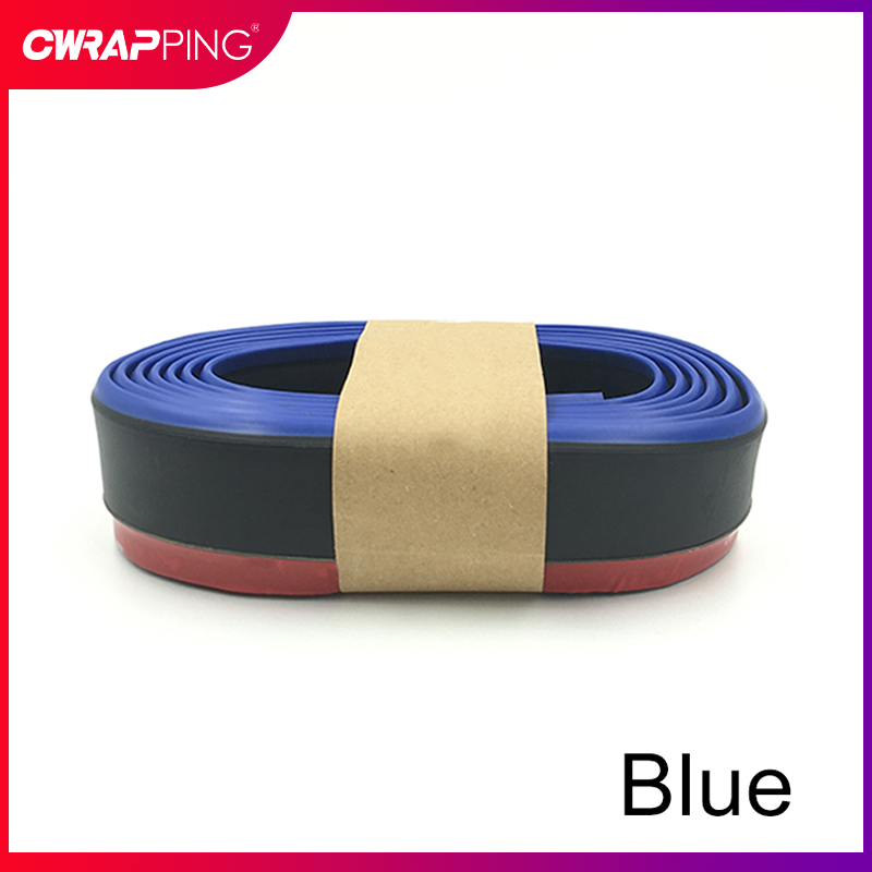 2.5m Car Front Bumper Lip Protector Black Anti Scratch Protector Rubber Splitter Chin Spoiler Side Skirt Rubber Body Kit Trim 908eb