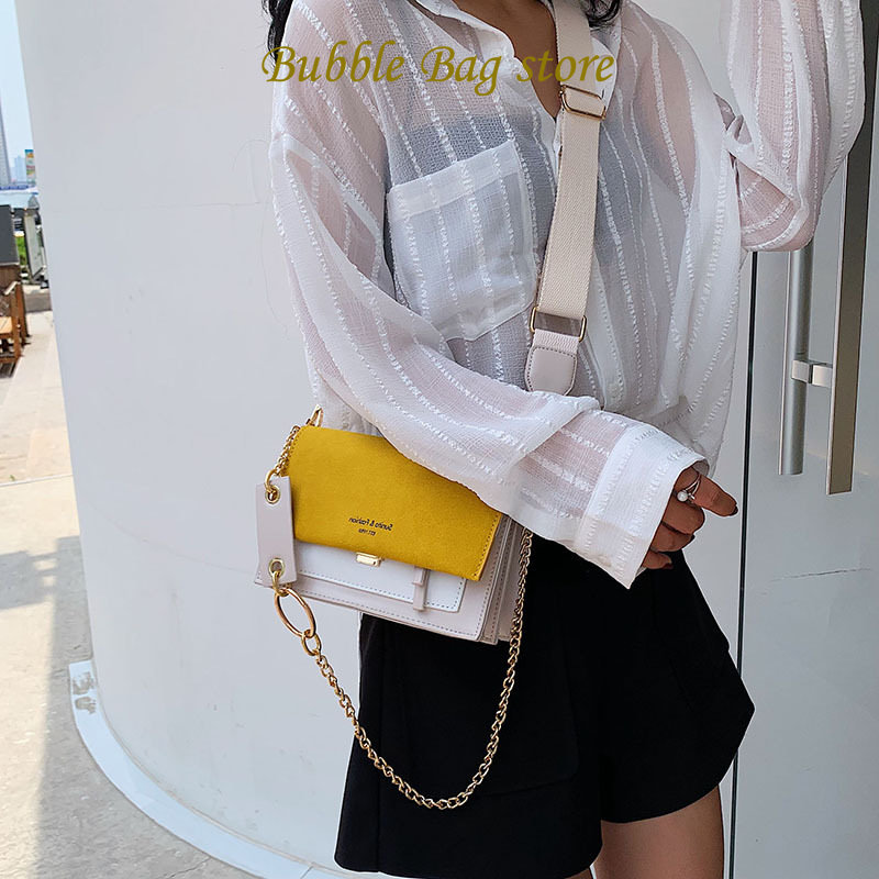 Minority Design Bag Women Small Fresh Chain Shoulder Bag 2023 Summer New Matte Slung Contrast Small Square Bag
