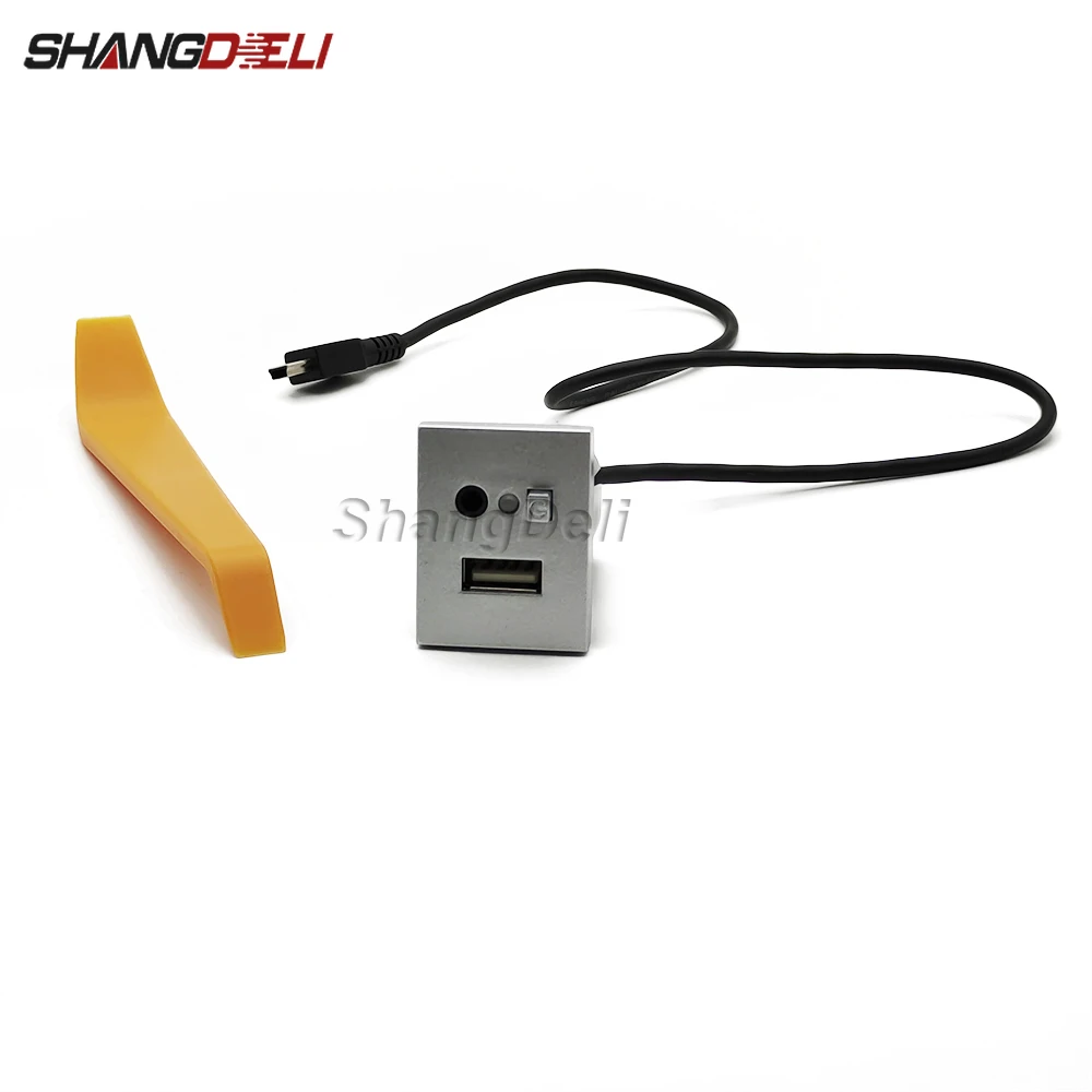 For Ford Focus 2 MK2 2009 2010 2011 C-MAX Kuga Mk1 Car USB AUX Input Adapter Mini Cable USB Jack Interface Switch Accessories