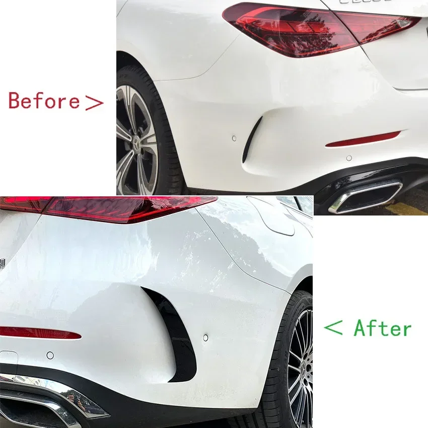 For Mercedes-Benz C-Class W206 Sedan S206 Touring C200 C260 C300 AMG 2022-2023+ Rear Bumper Splitter Spoiler Canard Vent Cover