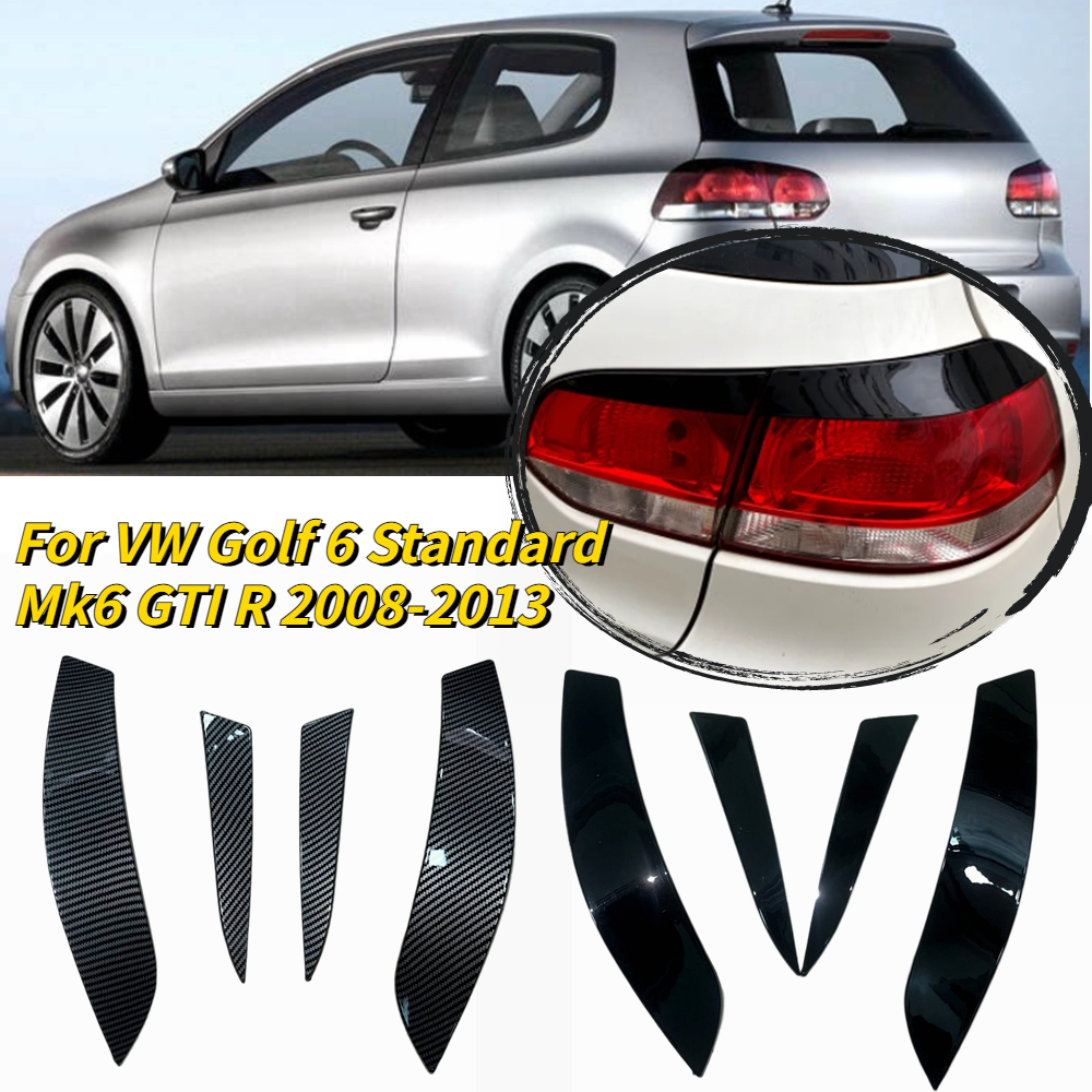 For VW Golf 6 Standard Mk6 GTI R Rear Headlight Eyelids Eyebrows 2008 2009 2010 2011 2012 2013 Tail Lights Cover Lamp Sticker