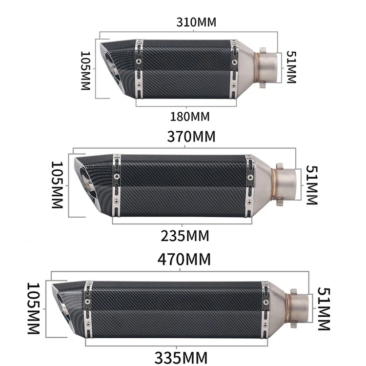 Motorcycle Accessories 51Mm Universal Exhaust Pipe Modified Muffler Pipe Echappement Moto Db Killer For Xj6 Mt07 09 ddmysmile 03 Smile