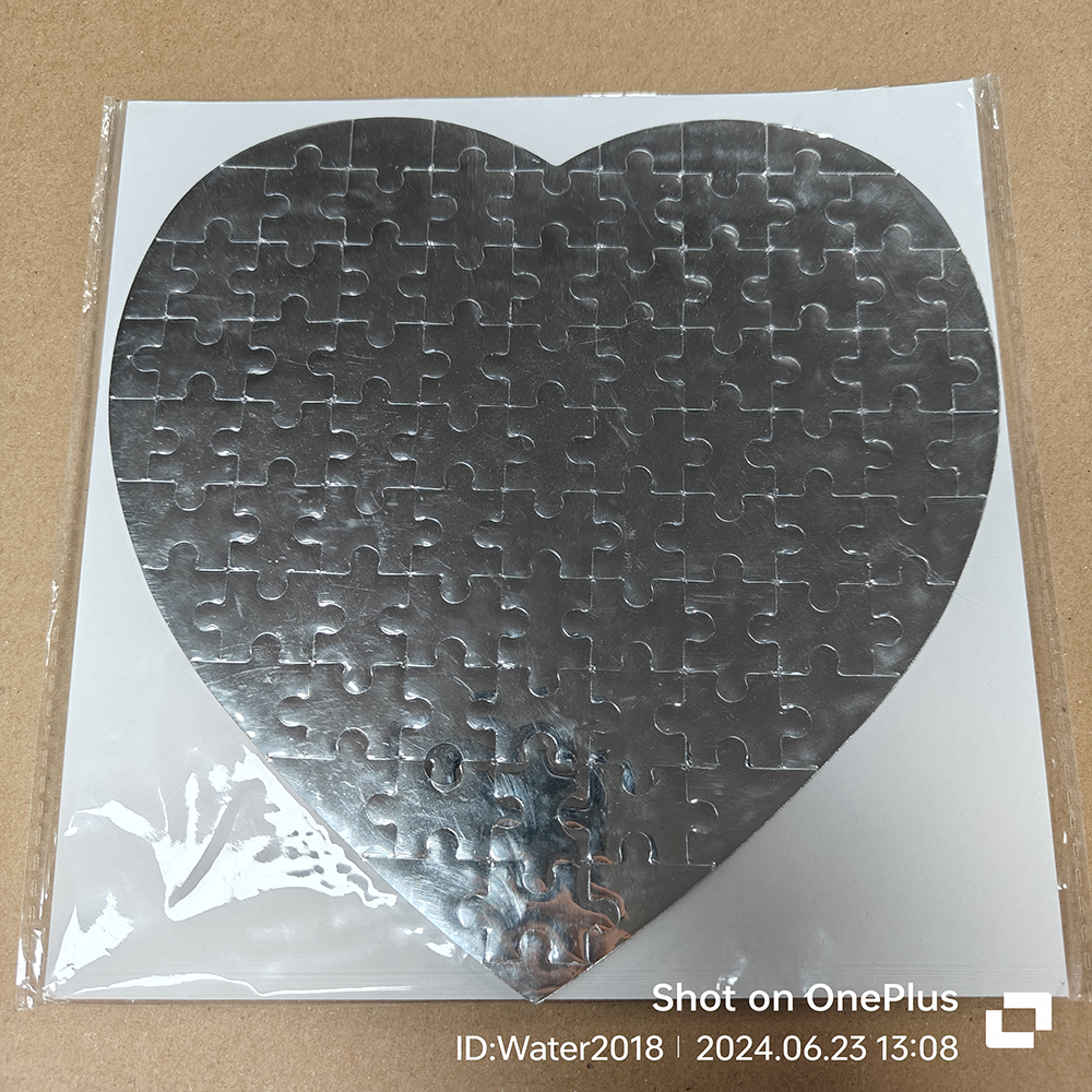 Sublimation Blank Heart Puzzles DIY Puzzle Paper Products Hearts love Shape Transfer Printing Child Toys Gifts 3 Colors