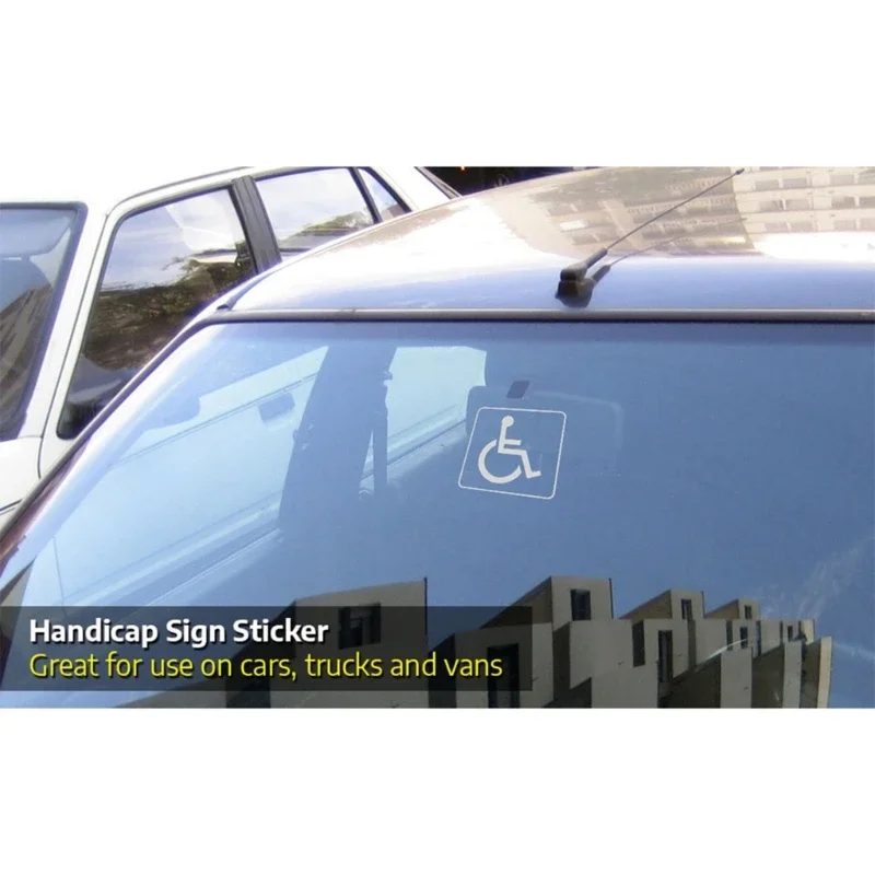 Handicap Parking Disabled Sticker Decal 3''/4'' Outdoor/Indoor Use, Self Adhesive Decals for Car Motorcycles - view 1