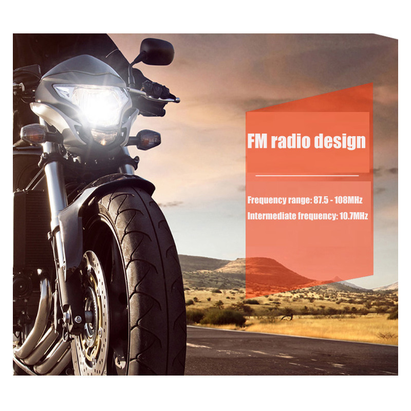 Motorcycle EDR Audio Speaker Water Resistant Motorbike Stereo FM Radio AUX USB TF Card Bluetooth-compatible MP3 Player MT487