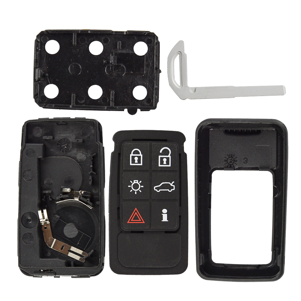 OkeyTech For XC60 XC40 S90 V40 XC70 V70 S40 V50 Remote Car Smart Key Fob Cover Case Replacement Holder 5 6 Buttons Pad