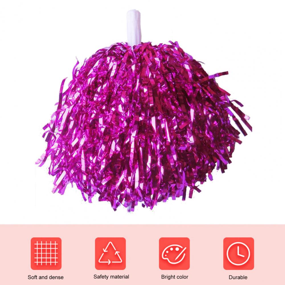 Cheerleading Pom Poms Durable Pe Material Pom Poms Cheerleader Pompoms Set for Sports Events Dancing Atmosphere Props 2pcs smile