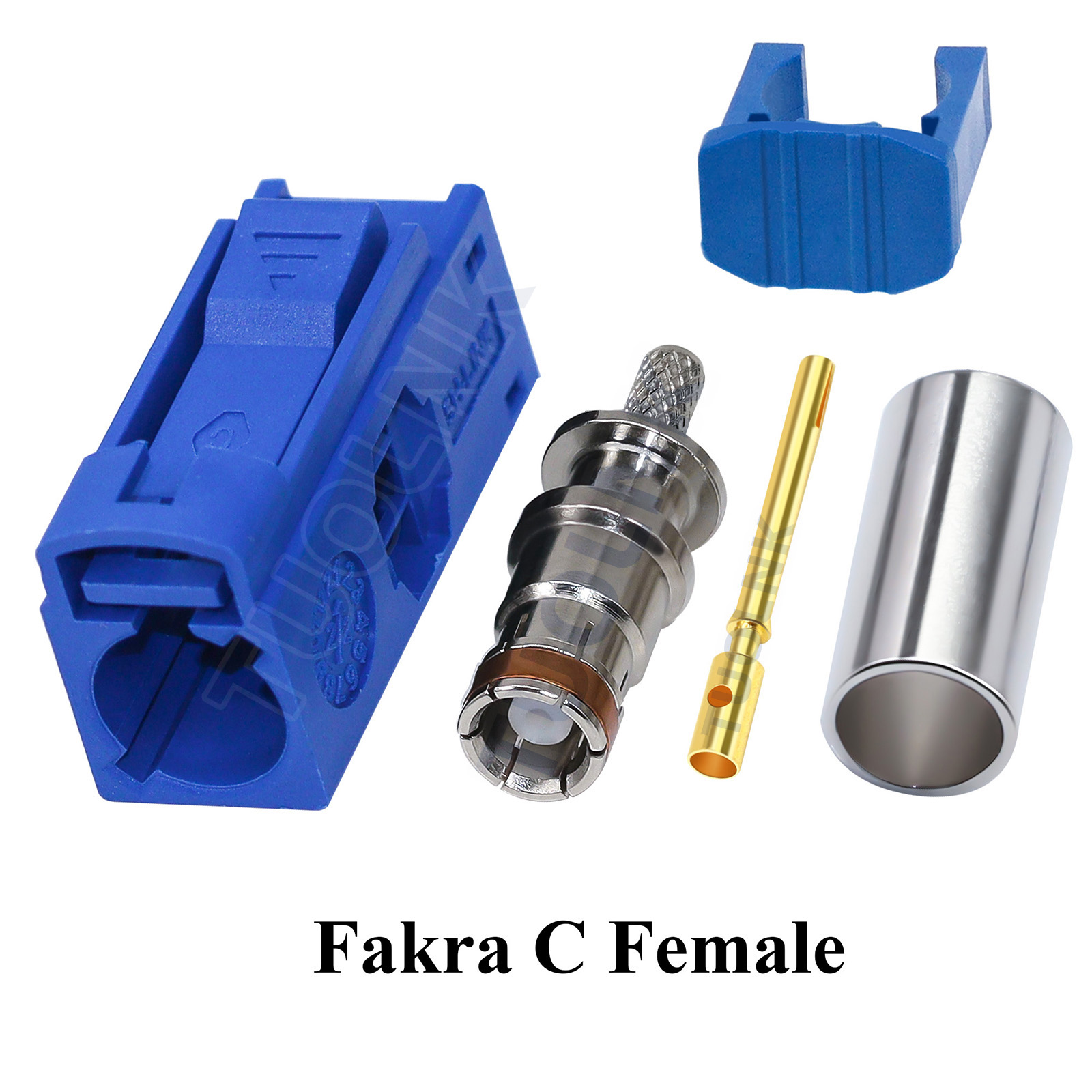 Fakra Female Crimp Connector Car Radio FM GPS Antenna Fakra Adapter for RG316 RG174 Pigtail Cable A B C D E F G H I K Z