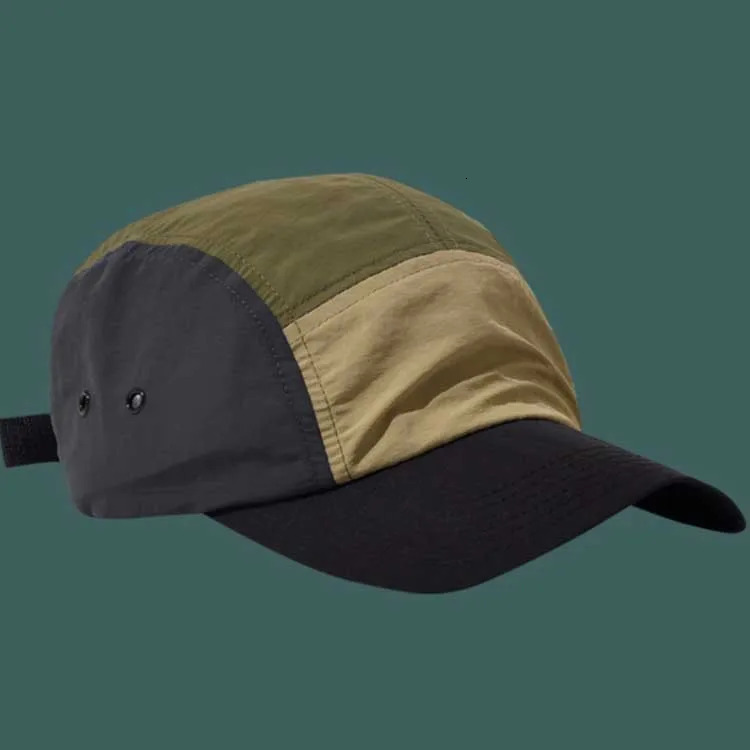 American Retro Quick-drying Baseball Cap Mens Summer Thin Outdoor Street Five-panel Hat Hip-hop Splicing Baseball Cap Gorro 240621