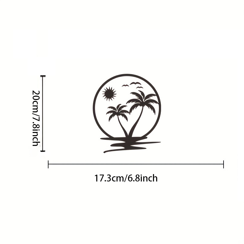 Coconut Tree Stickers Vinyl Waterproof Laser Reflective Trend Decor Sticker For Car Body Self-adhesive Colorfast