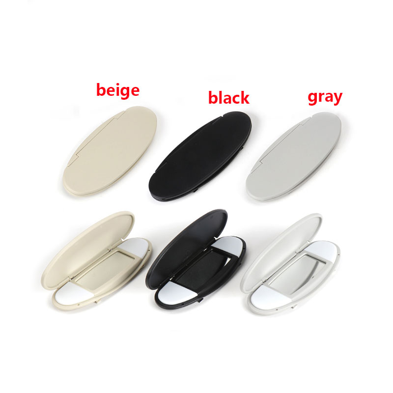 Car Interior Front Roof Sun Visor Makeup Mirror With Light Cover For MINI Cooper S One JCW R55 R56 R57 R59 R60 2007-2014 661b3
