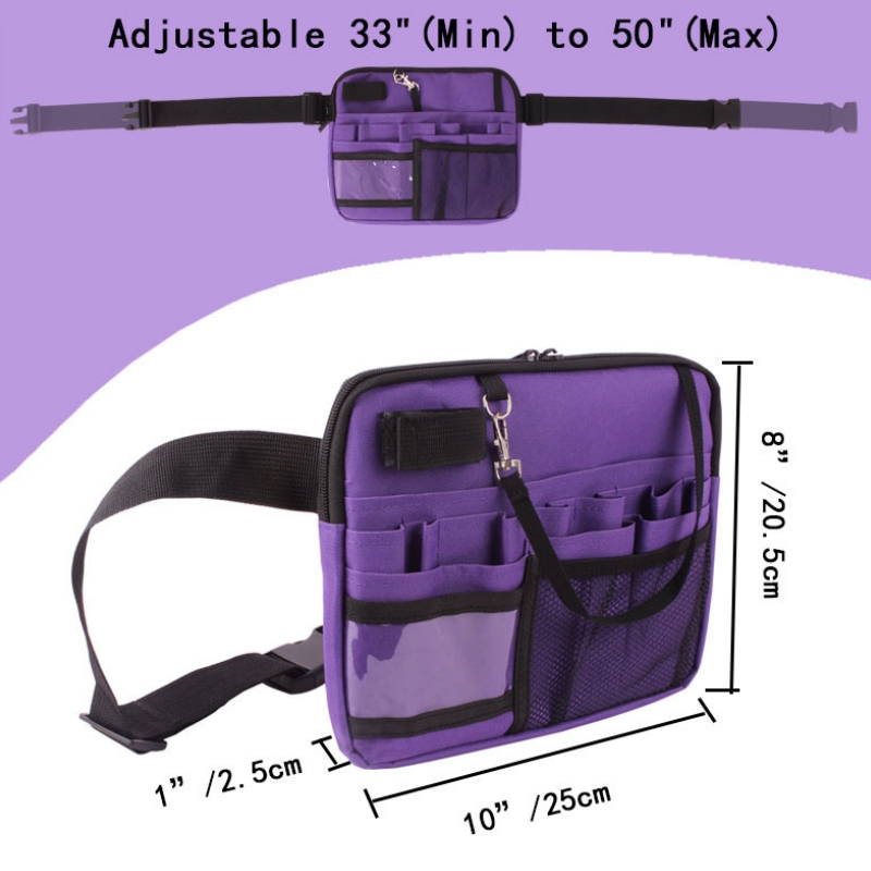 Nurse Fanny Pack Multi Pocket Waist Organizer Belt with Adjustable Waist Strap Nurse Waist Pouch Organizer Pouch Portable Medica
