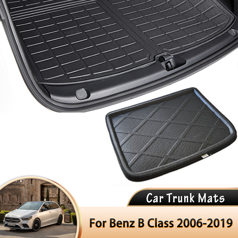 Car Boot Liner Cargo Rear Trunk Mat for Mercedes Benz B Class W245 W246 2006~2019 2017 2018 Luggage Floor Carpet Tray Waterproof