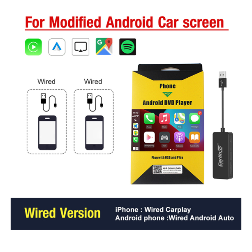 Carlinkit for Android Auto AI Box Mirrorlink Dongle USB Wired Connect CarPlay Adapter Car Multimedia Player for Smart Link IOS14