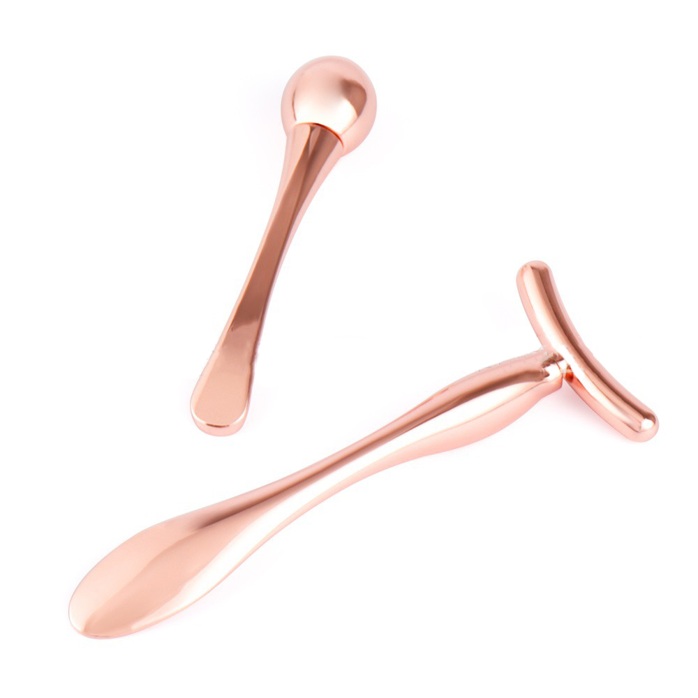 1PC Mini Eye Massage Stick Anti Eye Pouch Dark Circles Massager Device T-shape Face Lifting Massage Facials Thin Face Magic Stic