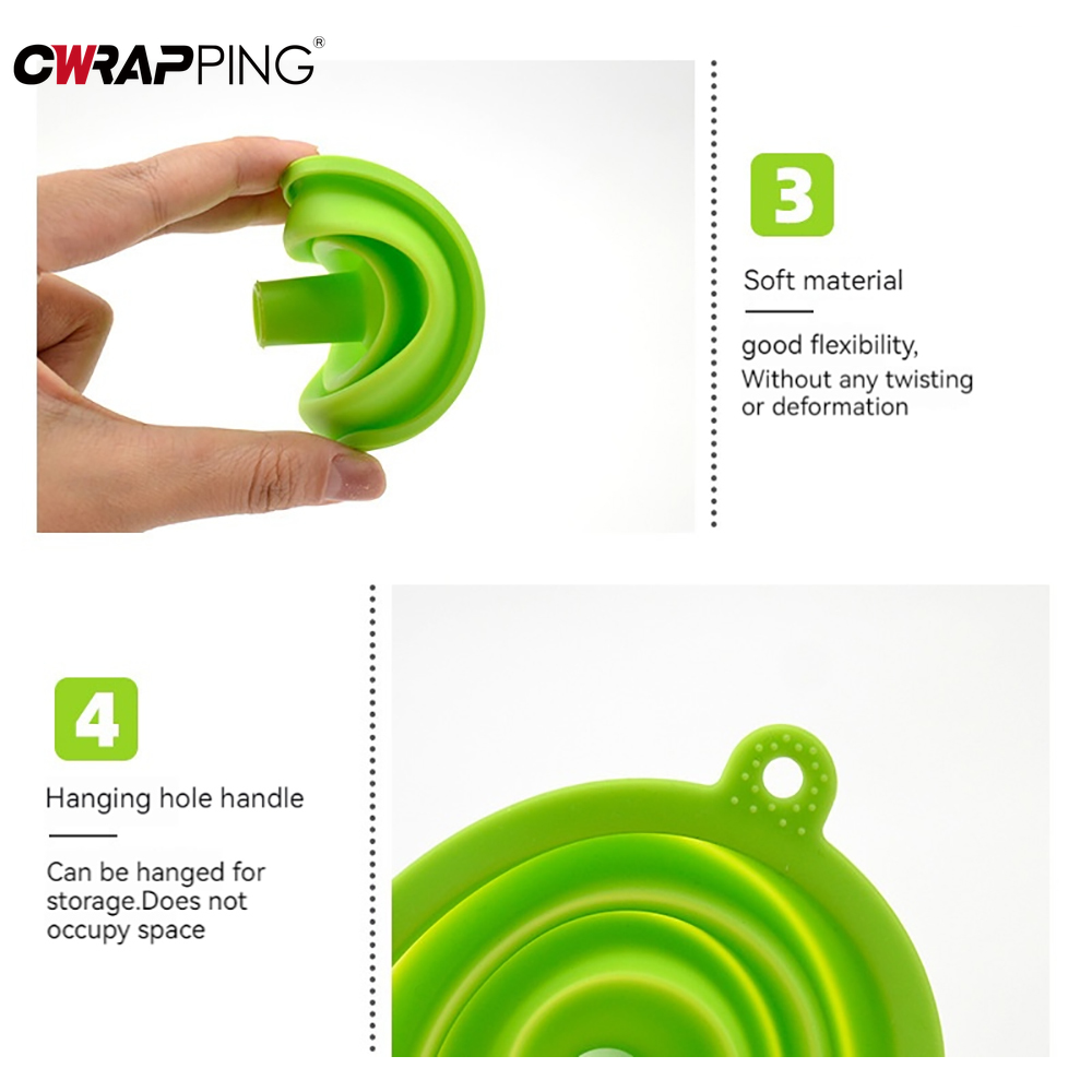 Car Universal Silicone Liquid Washe RFoldable Portable Fluid Auto Engine Oil Petrol Change Funnel