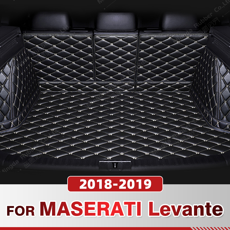 Auto Full Coverage Trunk Mat For Maserati Levante 2018 2019 Car Boot Cover Pad Cargo Liner Interior Protector Accessories 2eb17