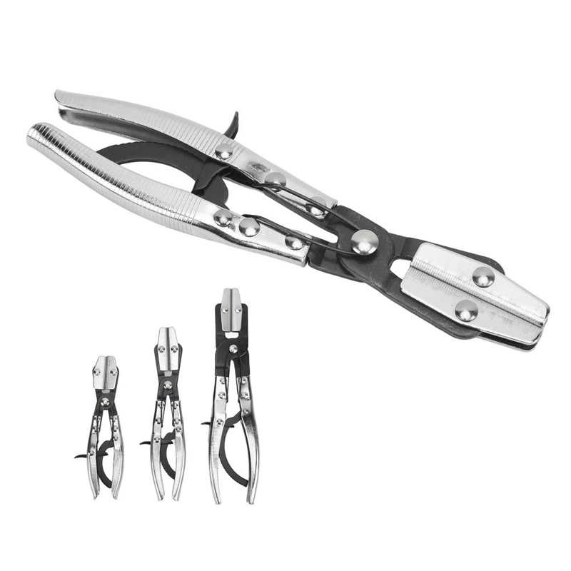 Hose Pinch Off Plier Ratcheting Jaws Swiveling Universal for Automobile Radiator Brake Coolant Pipes 8in / 20.3cm