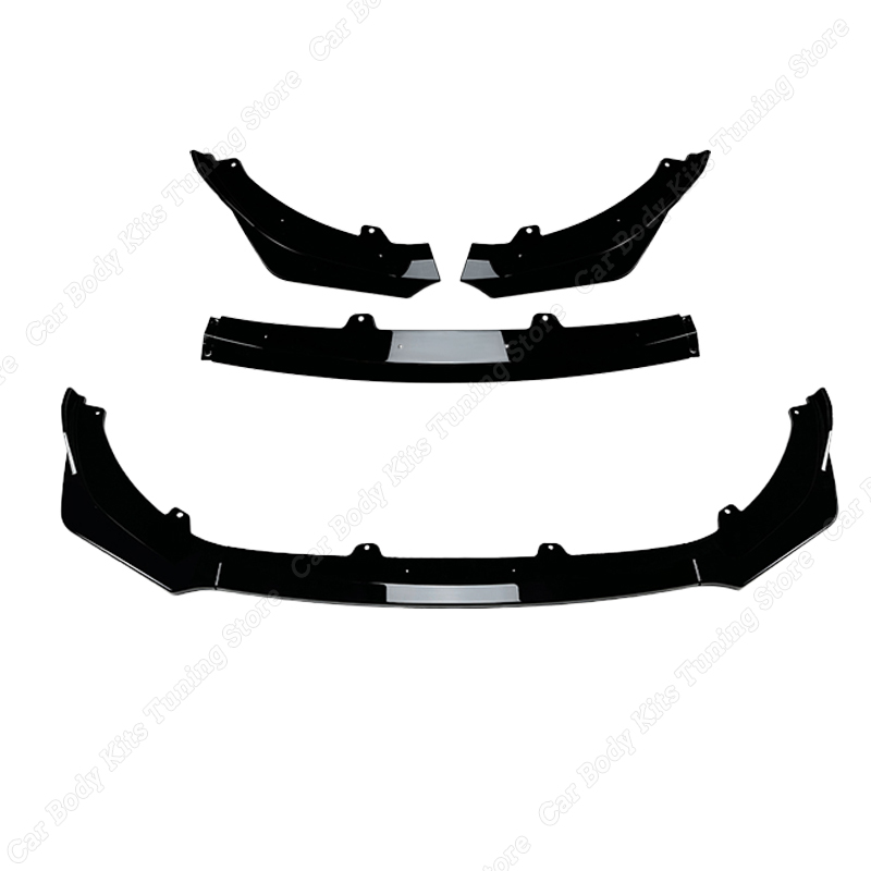 3Pcs Car Front Lip Bumper Splitter Diffuser Body Kit Spoiler For Kia Stinger GT 2018-2023 Tuning Gloss Black Style Accessories