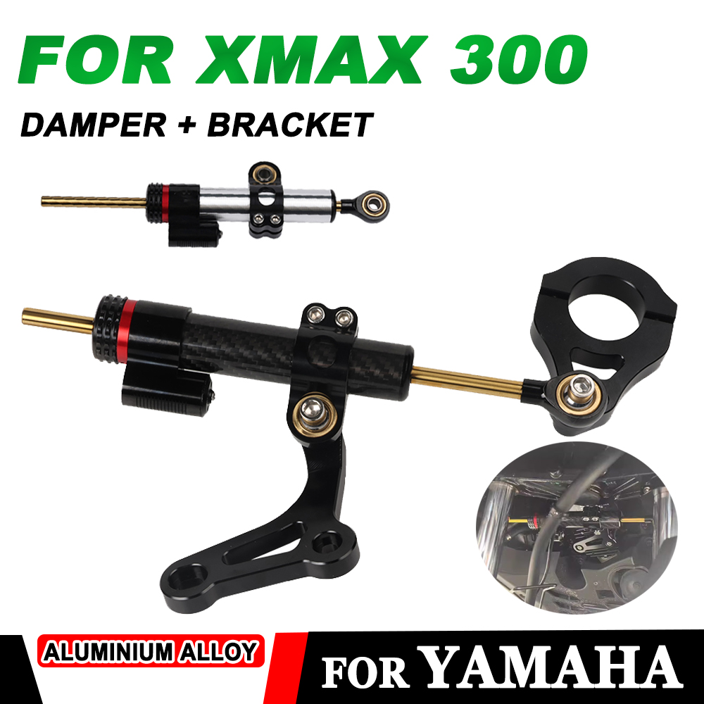 Motorcycle Stabilizer Damper Complete Steering Mounting Bracket For YAMAHA XMAX300 XMAX 300 2017 2018 2019 - 2023 Accessories 4c85e