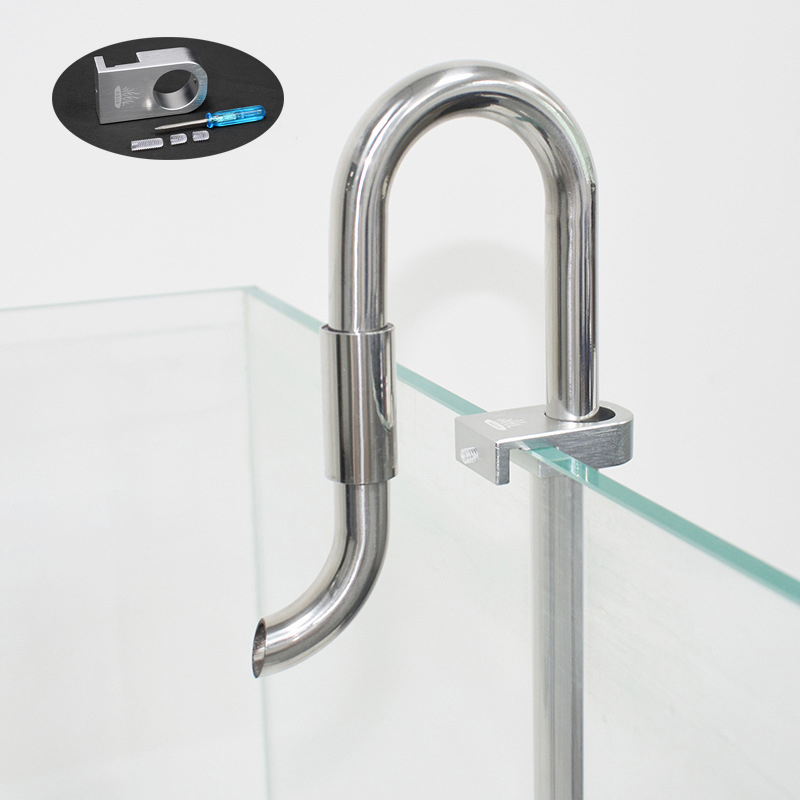 2pcs Aluminum Alloy Water Pipe Clamps Clip Hose Holder Aquarium Filter Fish Tanks Fixed Parts Accessory Fishbowl Lily Gadgets