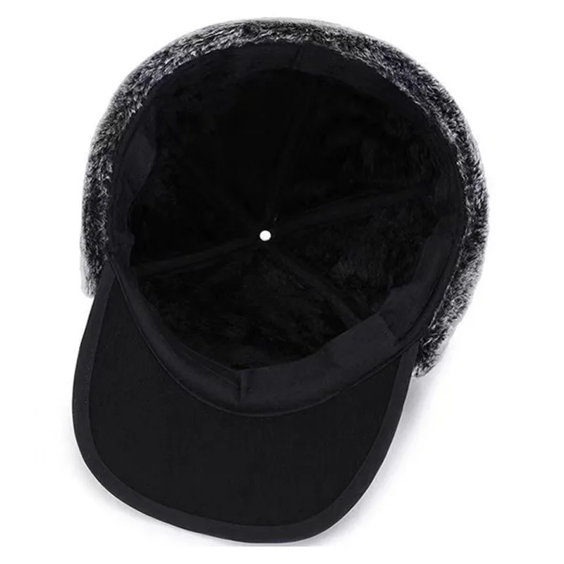 Men Winter Thermal Warm Faux Fur Bomber Hats Women Ear Flap Face Mouth Cover Windproof Cycling Ski Cap Thicken Sport Caps