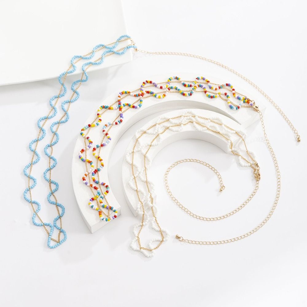 Body Jewelry Bohemian Waist Chain Bohemian Style Rice Bead Bead Waist Chain Waist Jewelry Metal Body Chain Bead Belly Chain