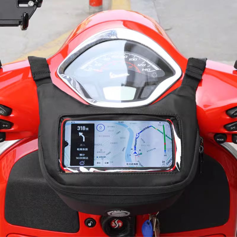 SFK Motorcycle Hanging Front Top Box/ Leg Bag Black Transparent See Through Waterproof/ Motorbike Tool/ Motocross Accessories