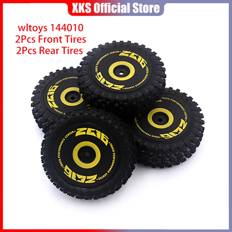2/4pcs Front Rear Tyre Replacement Anti Slip Rubber Crawler Wheel Tires RC Car Parts Accessories for Wltoys 124019 124016 124017