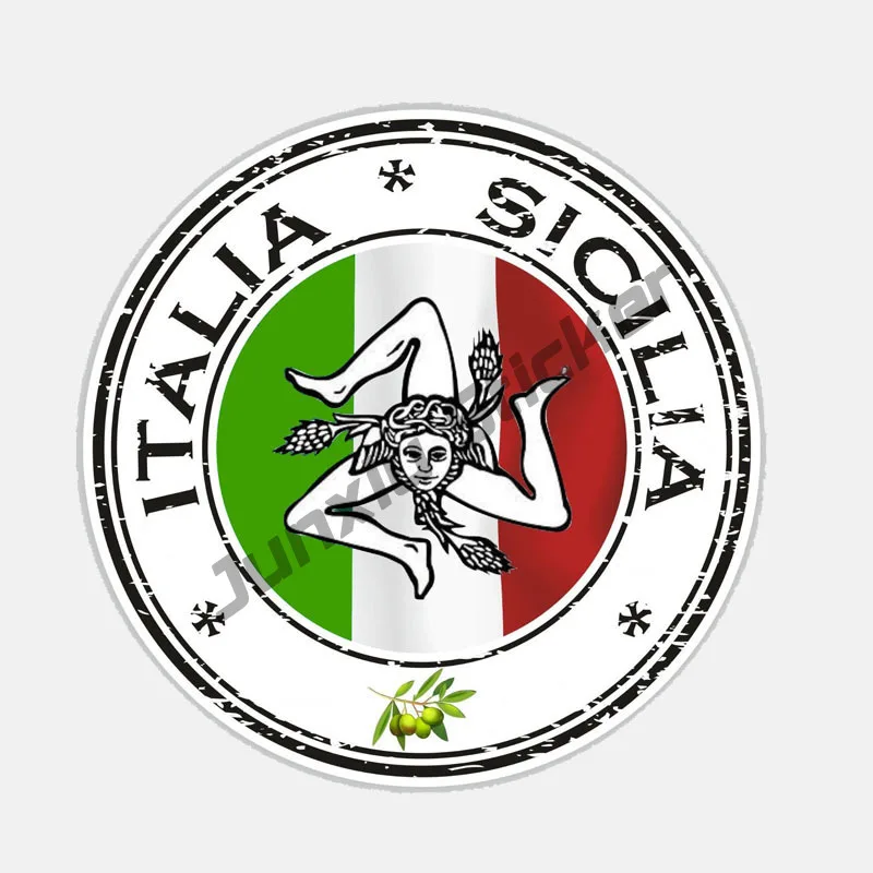 Oval Italy Italian Flag Sticker Car Decal Italia Proud Love Italia Sicilia Decal Motorcycle Tank Italia Stickers Car Accessories