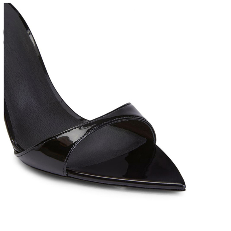 New Patent Leather Summer Sandals Pointed Toe Stiletto High Heels Slipper Dress Shoes Women Sandalias De Las Mujeres 68