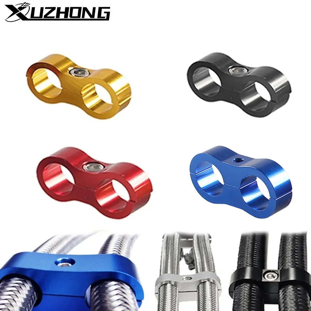 Universal AN6 AN8 AN10 Billet Oil Fuel Water Hose Tube Seprator Divider Clamp aluminum line separator Kit