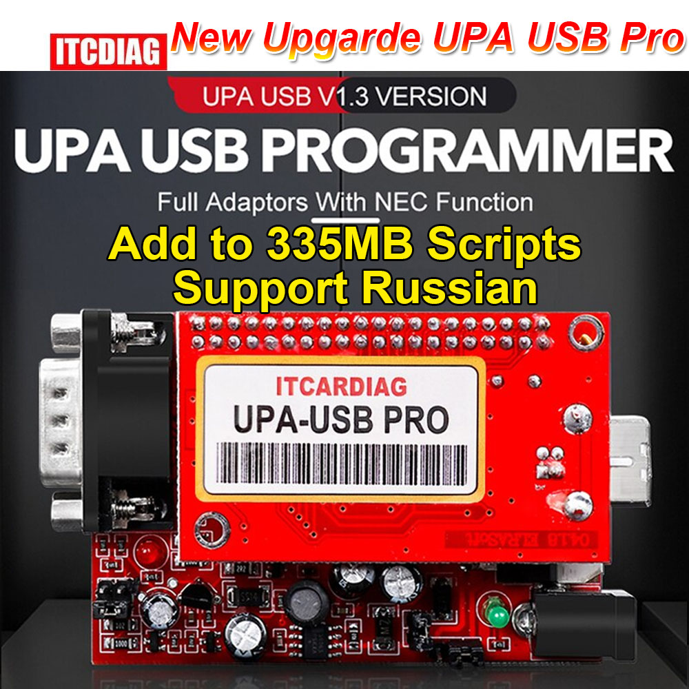 ITCARDIAG V1.3 UPA USB PRO Programmer With 350MB Full Script Auto ECU Chip Tunning Tool Support Multi-brand Cars Diagnostic Tool
