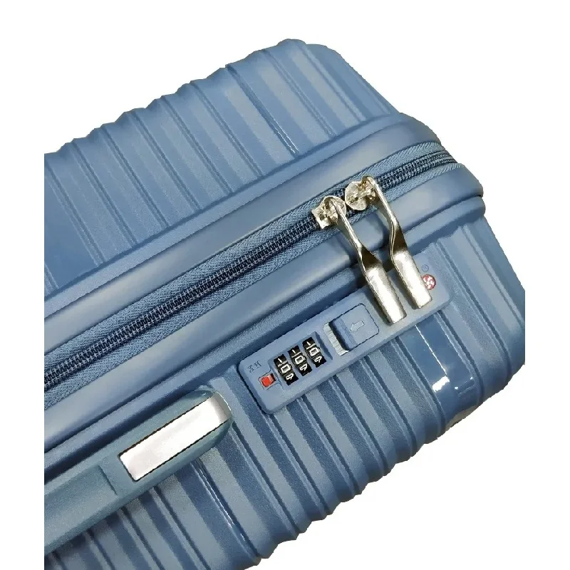 Shell Hard 3 Pieces Lage ddmysmile Sets PP Lightweight Travel Suitcase With Spinner Wheels & TSA Lock For Women Men (20/24/28 Inch) Smile & (20/24/28 