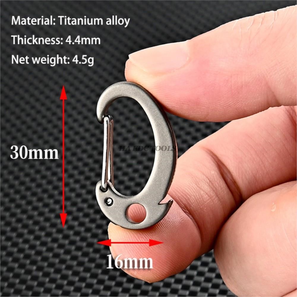 Mini Titanium Alloy Car Keychain Men's Outdoor Mountaineering Backpack Buckle Fast Hanging Buckle f235e 5 27720
