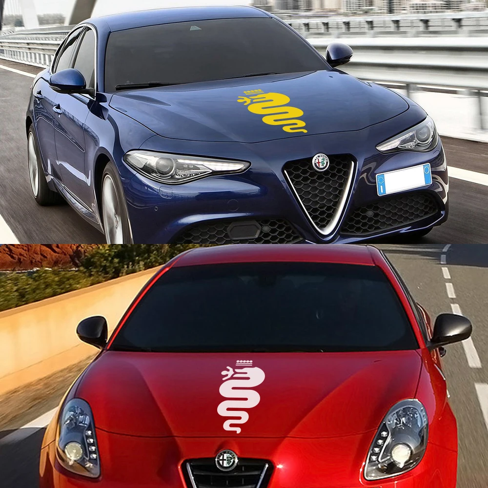 Car Bonnet Hood Cover Stickers Durable DIY Vinyl Decals for Alfa Romeo MiTo Giulia Giulietta 147 156 159 166 Accessori Auto