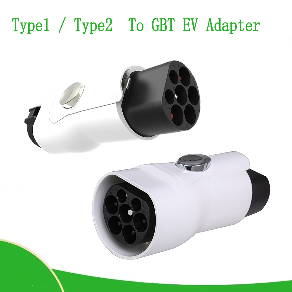 32A Three Phase 22KW IEC62196 Type2 to GBT Adapter 7KW J1772 Type1 To GBT EVSE Charger to Chinese EV Car ID4 6 BYD MG5 / MG6
