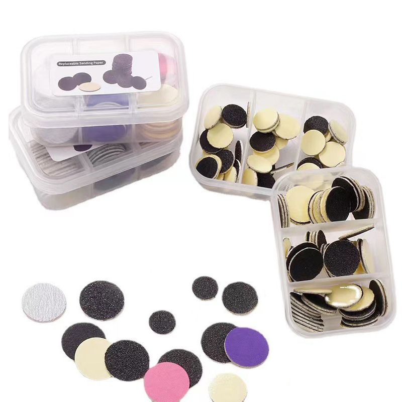 60PCS/Box Professional Foot Dead Skin Sandpaper Foot Rasp Pedicure 80/120/180 Foot Files Replacement Sandpaper Grinding Tool