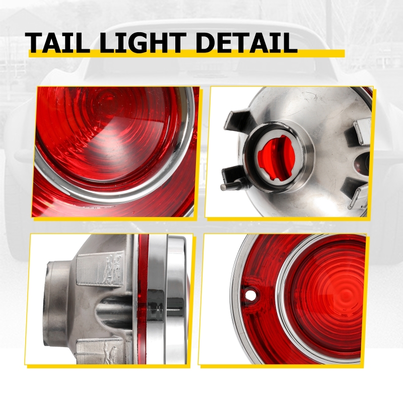 4pcs/set Car LED Tail Light Taillight Rear Brake Light for Corvette C3 1975-1979 (without Bulbs)