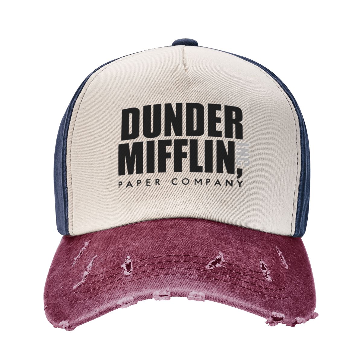 Dunder Mifflin Paper Company The Office Outfit Unisex Baseball Caps Classic TV Show Distressed Denim Dad Hats